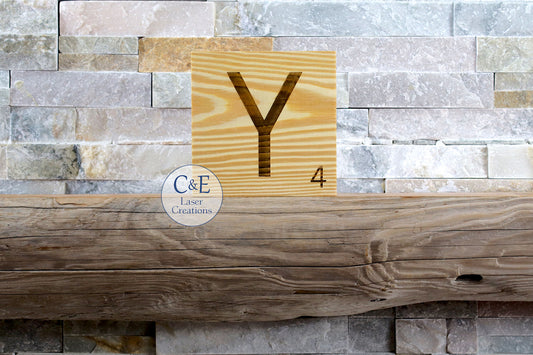 Scrabble Tiles - Natural Stain