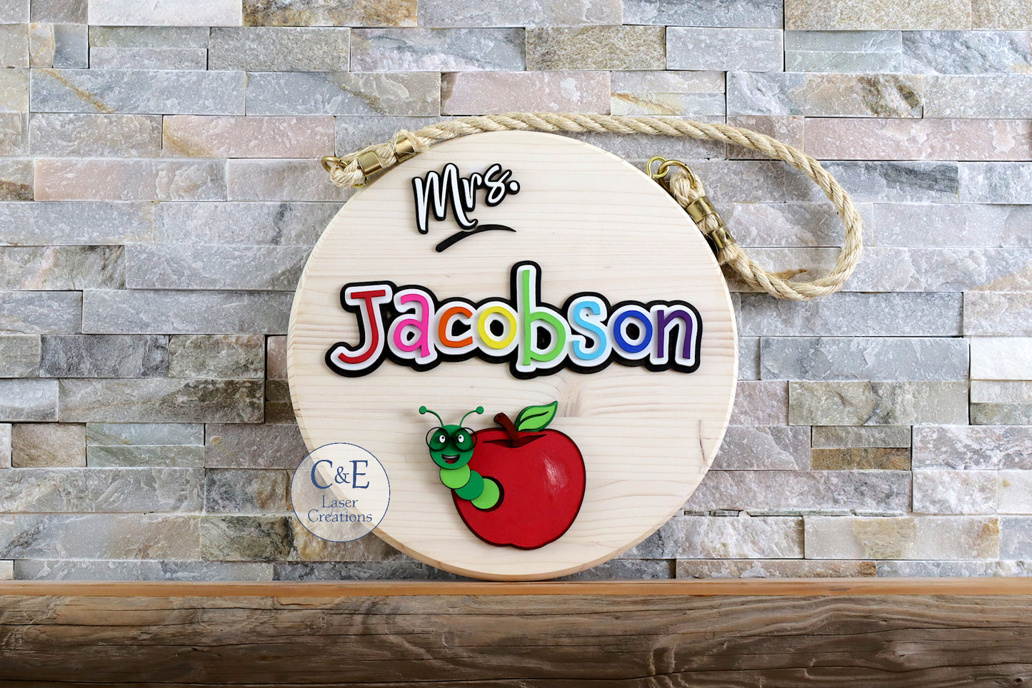 Custom Round Teacher Sign